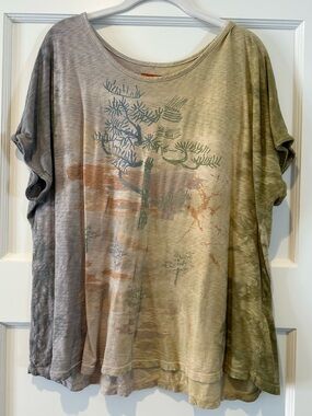 Bluefish Hand Dyed Moon Tee in Sunfield